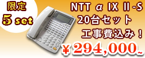 ビジネスフォン特別キャンペーン NTTαIXII-S＋電話機20台 限定10セット